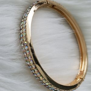 Gold Tone with AB Rhinestone Fashion Bracelet